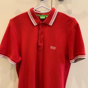 Hugo Boss Polo - Red regular fit, size small